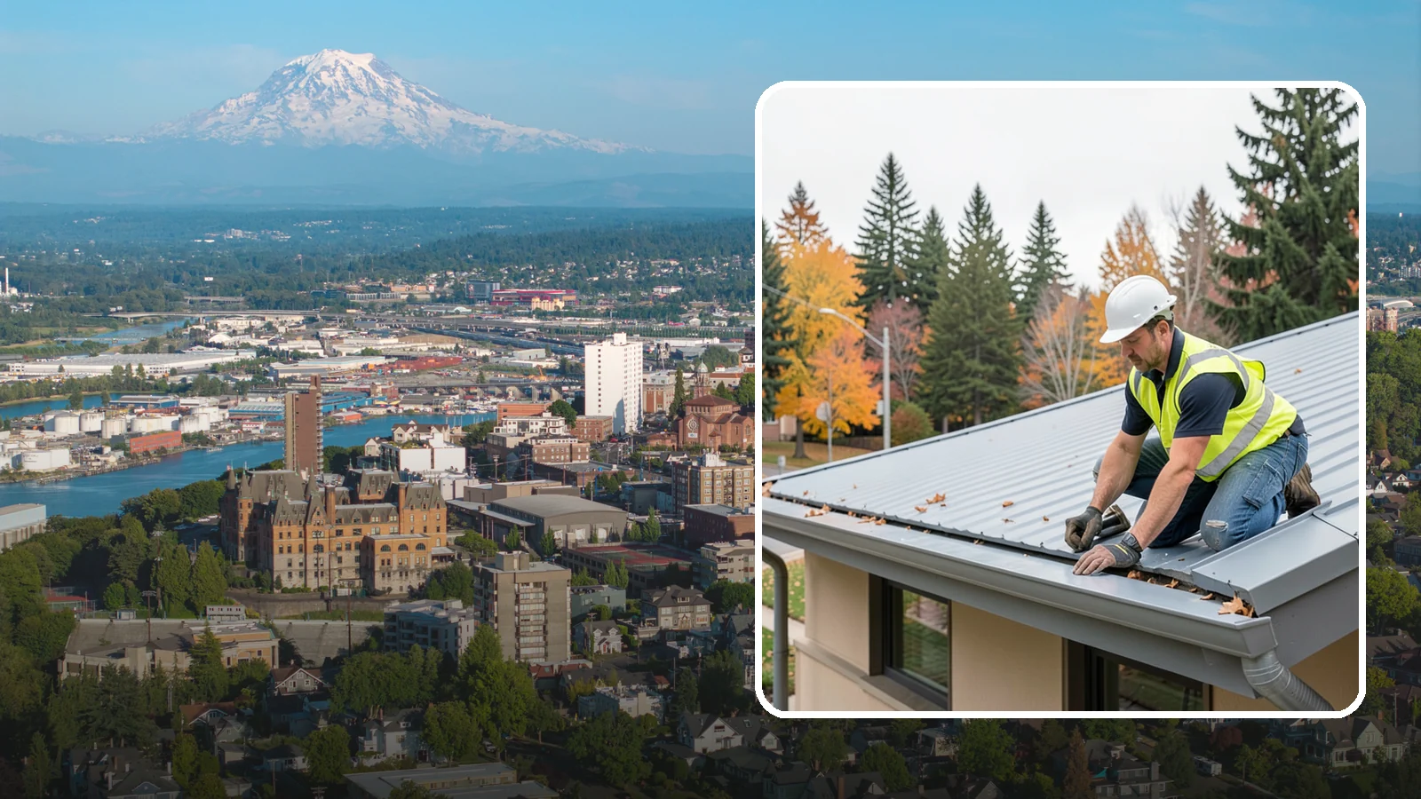 Roof Drain Maintenance in Tacoma, Pierce County, WA - Roof drain and downspout maintenance that protects public building roofs from ponding and water damage.