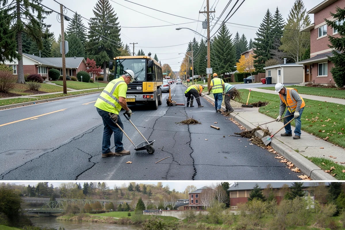 Roof Drain Maintenance in Tukwila, King County, WA - Fall service before sustained rains clears accumulated debris ahead of peak roof runoff.