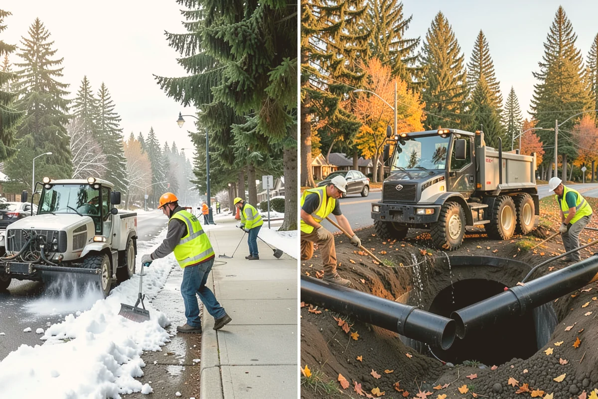 Root Pruning in Bothell, King County, WA - Arborist evaluation of roots and tree-stability risk