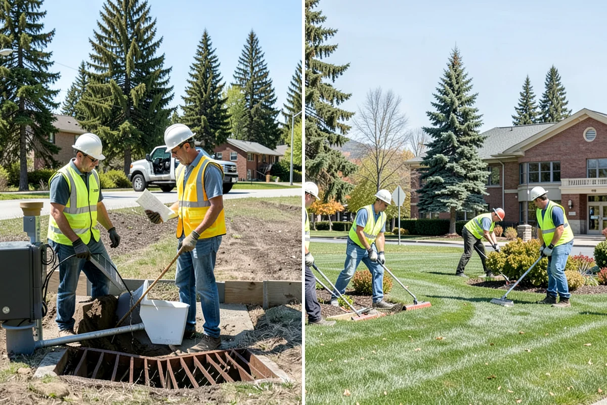 Root Pruning in Clyde Hill, King County, WA - Arborist evaluation of roots and tree-stability risk