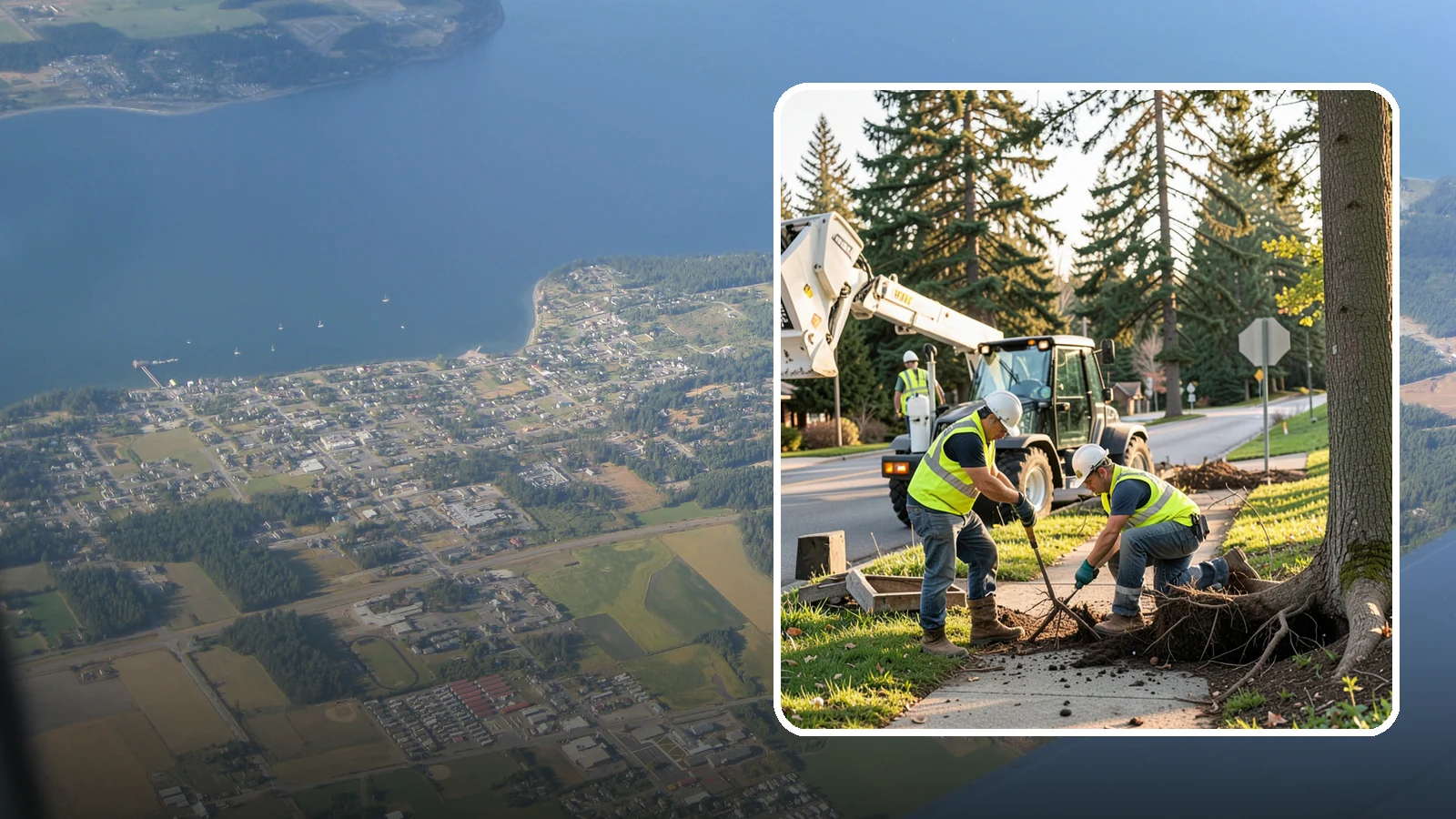 Root Pruning in Coupeville, Island County, WA - Controlled pruning of tree roots that damage sidewalks, utilities, or foundations, performed to preserve tree stability and...