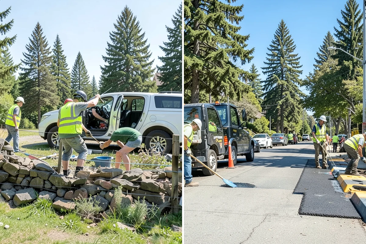 Root Pruning in Everett, Snohomish County, WA - Arborist evaluation of roots and tree-stability risk