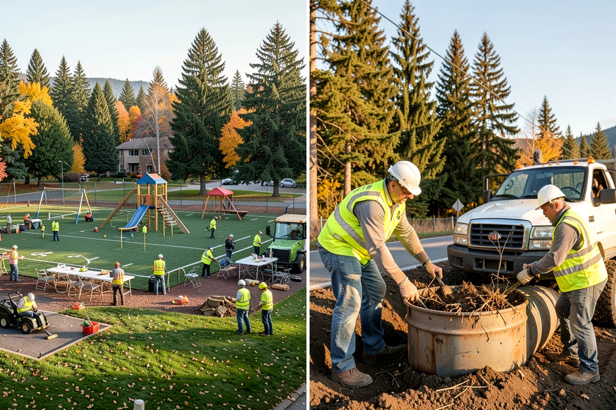 Root Pruning in Federal Way, King County, WA - Arborist evaluation of roots and tree-stability risk