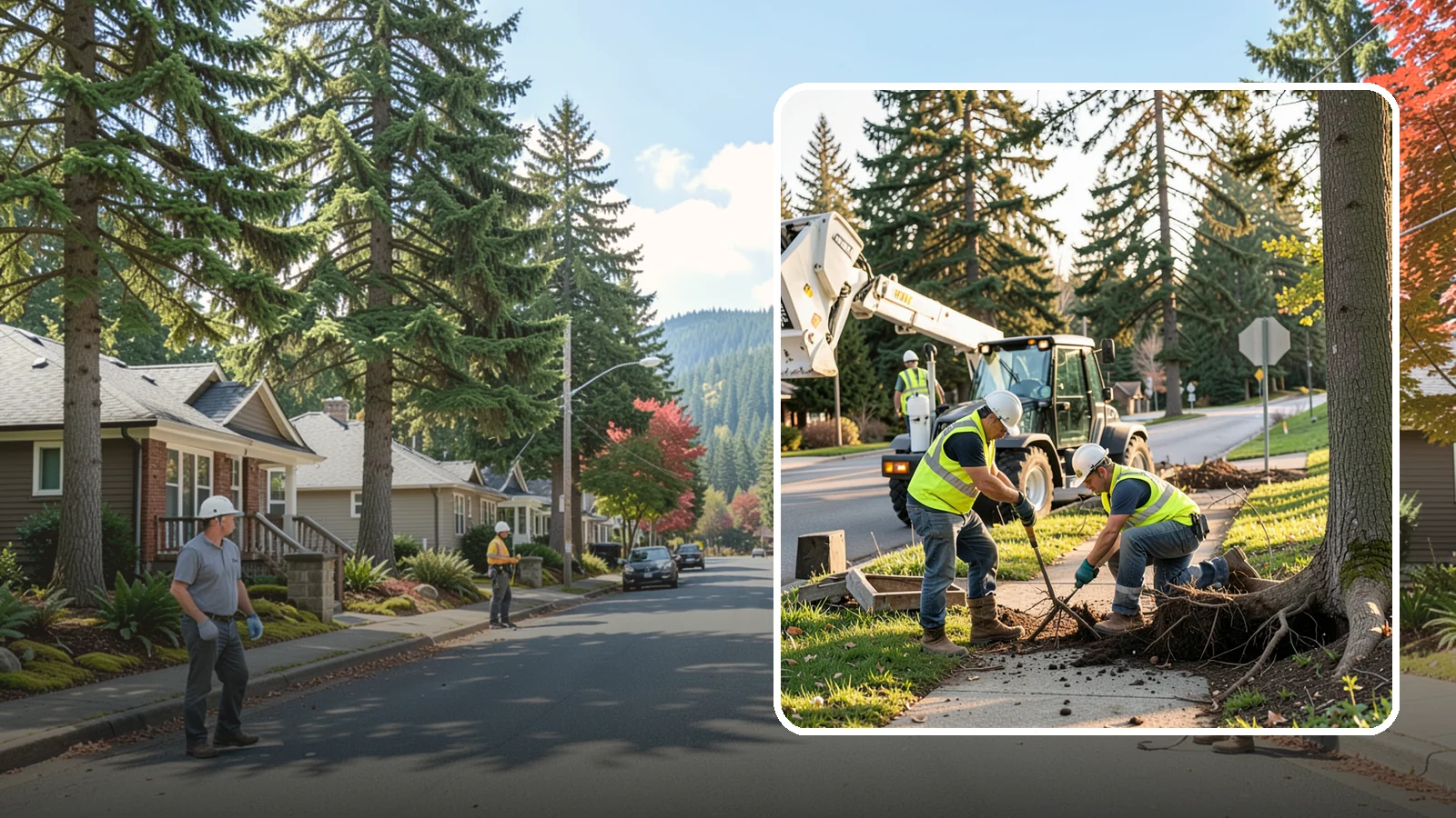 Root Pruning in Hunts Point, King County, WA - Controlled pruning of tree roots that damage sidewalks, utilities, or foundations, performed to preserve tree stability and...