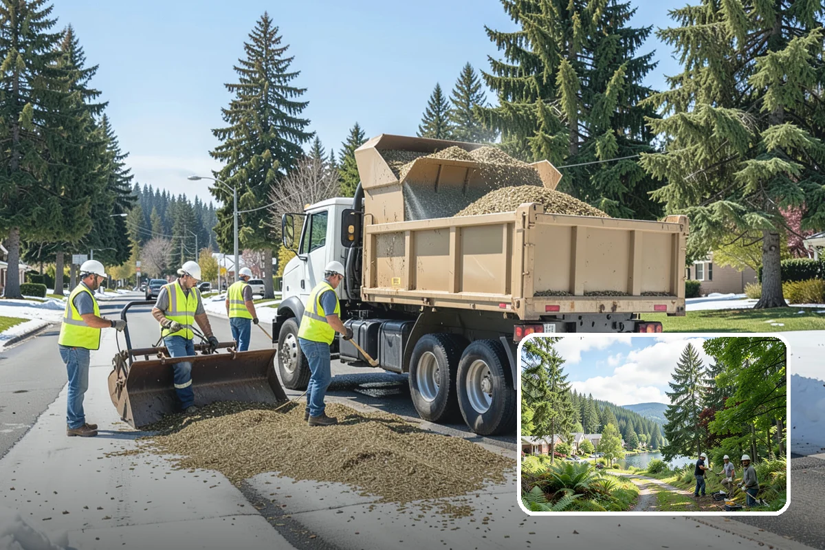 Root Pruning in Lake Forest Park, King County, WA - Resolves sidewalk and utility conflicts without needless removal