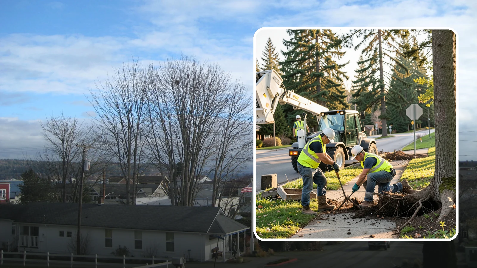 Root Pruning in Langley, Island County, WA - Controlled pruning of tree roots that damage sidewalks, utilities, or foundations, performed to preserve tree stability and...