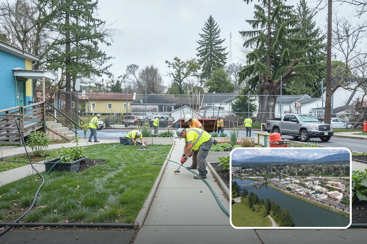 Root Pruning in Mount Vernon, Skagit County, WA - Resolves sidewalk and utility conflicts without needless removal