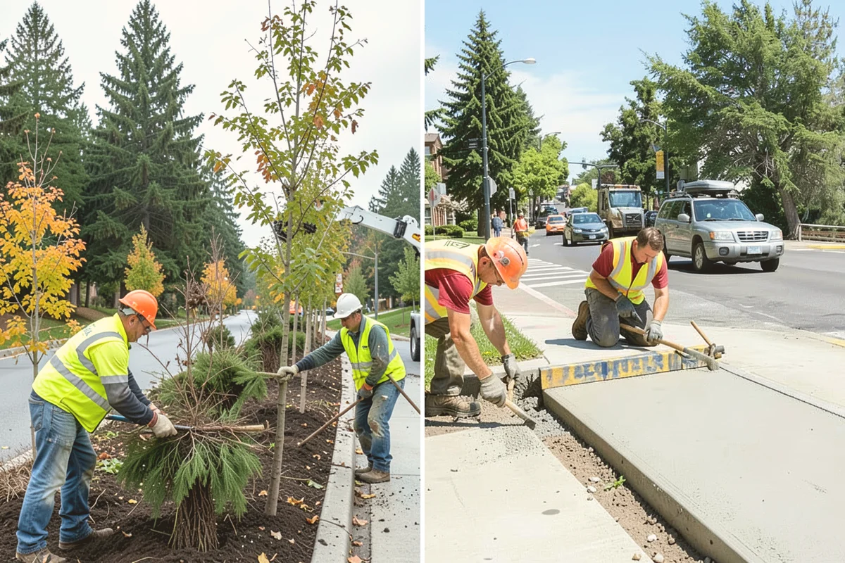 Root Pruning in Mount Vernon, Skagit County, WA - Arborist evaluation of roots and tree-stability risk