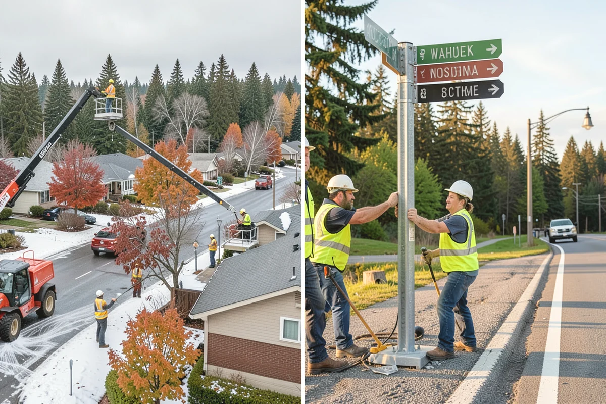 Root Pruning in North Bend, King County, WA - Arborist evaluation of roots and tree-stability risk