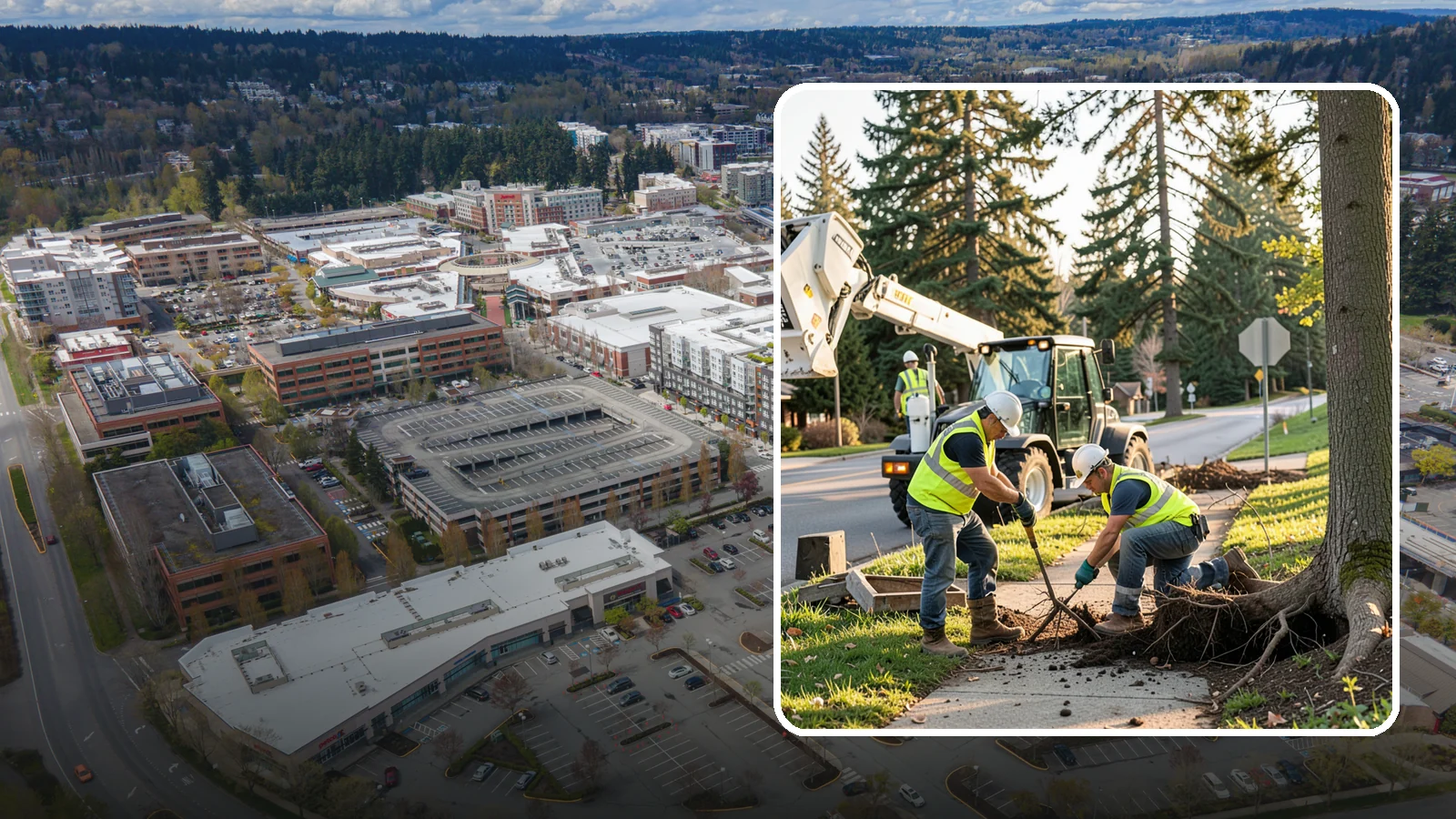 Root Pruning in Redmond, King County, WA - Controlled pruning of tree roots that damage sidewalks, utilities, or foundations, performed to preserve tree stability and...