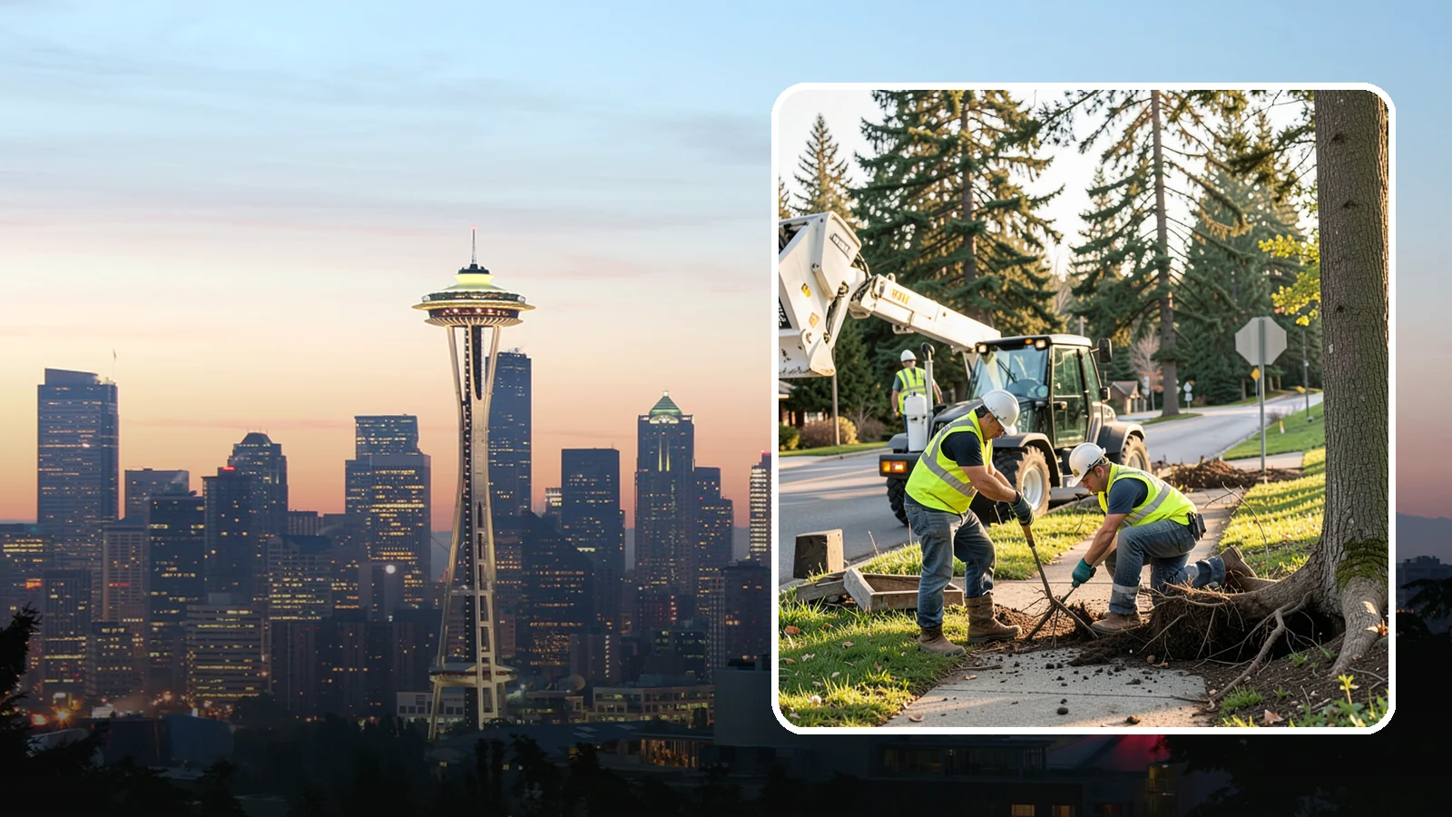 Root Pruning in Seattle, King County, WA - Controlled pruning of tree roots that damage sidewalks, utilities, or foundations, performed to preserve tree stability and...