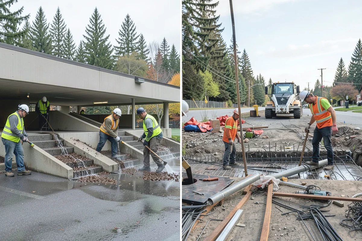 Root Pruning in Skykomish, King County, WA - Arborist evaluation of roots and tree-stability risk
