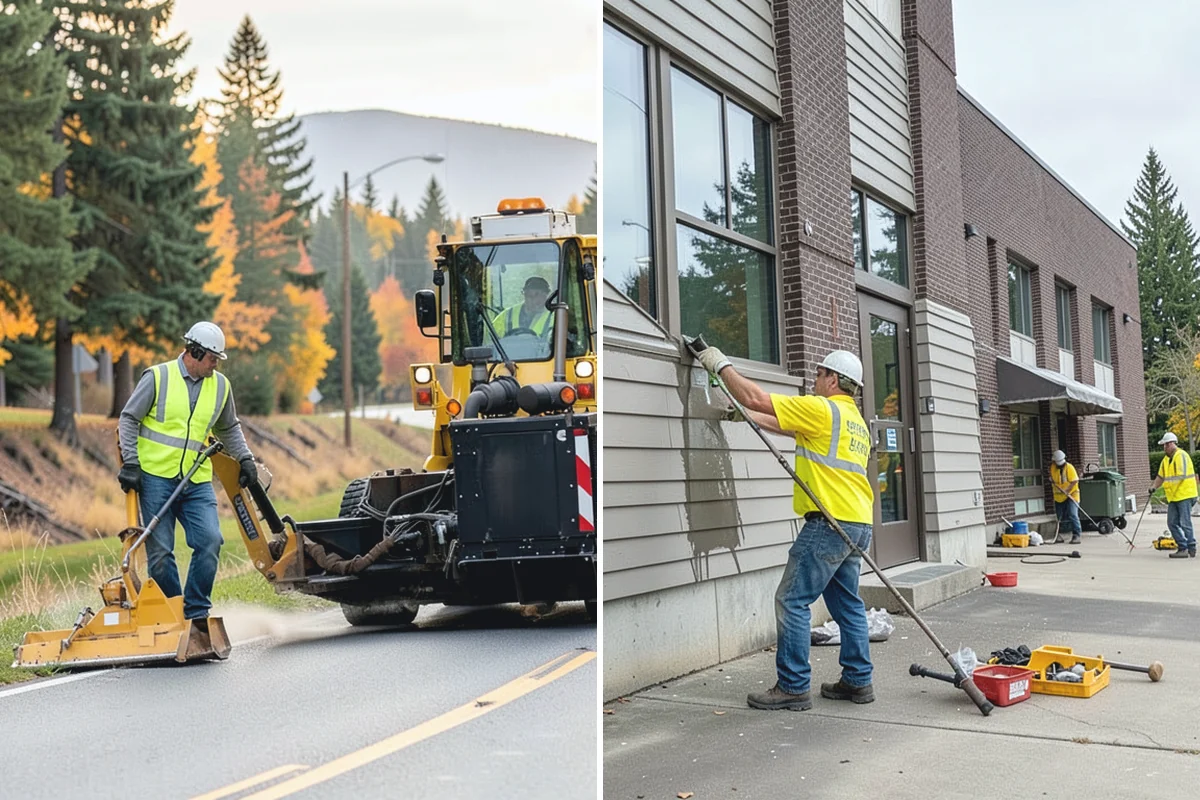 Root Pruning in South Prairie, Pierce County, WA - Arborist evaluation of roots and tree-stability risk