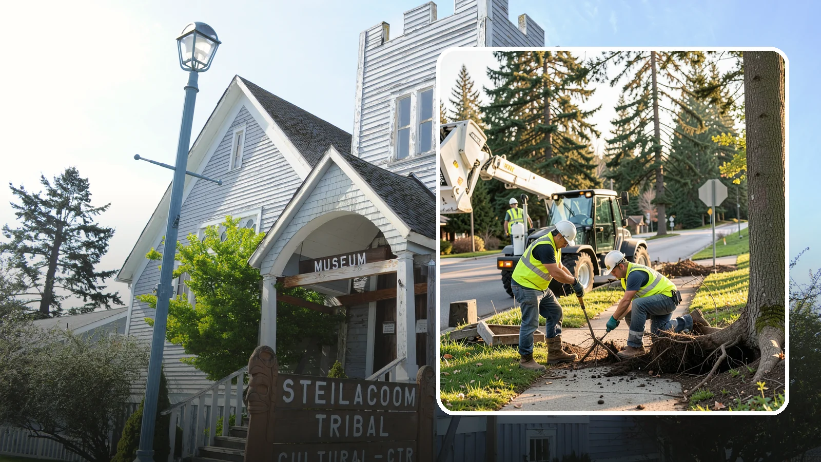 Root Pruning in Steilacoom, Pierce County, WA - Controlled pruning of tree roots that damage sidewalks, utilities, or foundations, performed to preserve tree stability and...