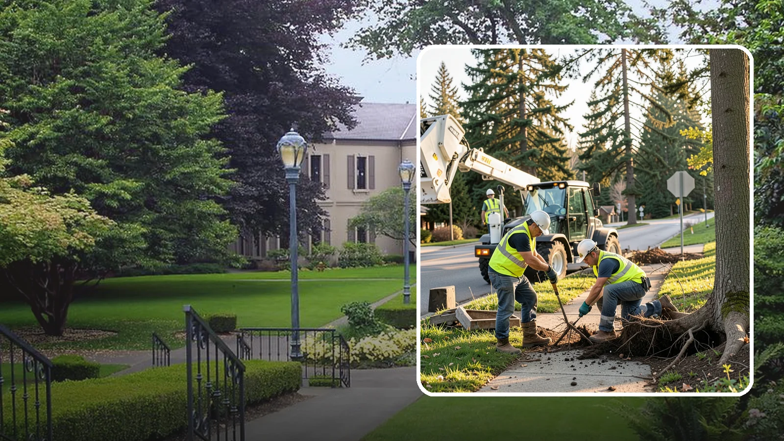 Root Pruning in Woodinville, King County, WA - Controlled pruning of tree roots that damage sidewalks, utilities, or foundations, performed to preserve tree stability and...