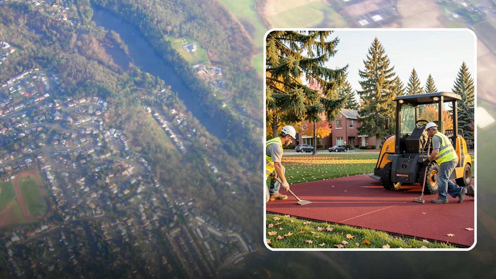 Rubber Surfacing Repair in Algona, King County, WA - Repair of worn or damaged rubber safety surfacing to restore impact attenuation and eliminate trip hazards.