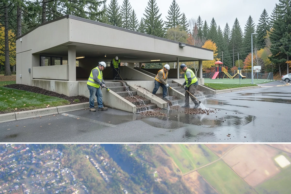 Rubber Surfacing Repair in Algona, King County, WA - Rubber repairs cure best in dry, mild weather, making late spring through early fall the preferred window.