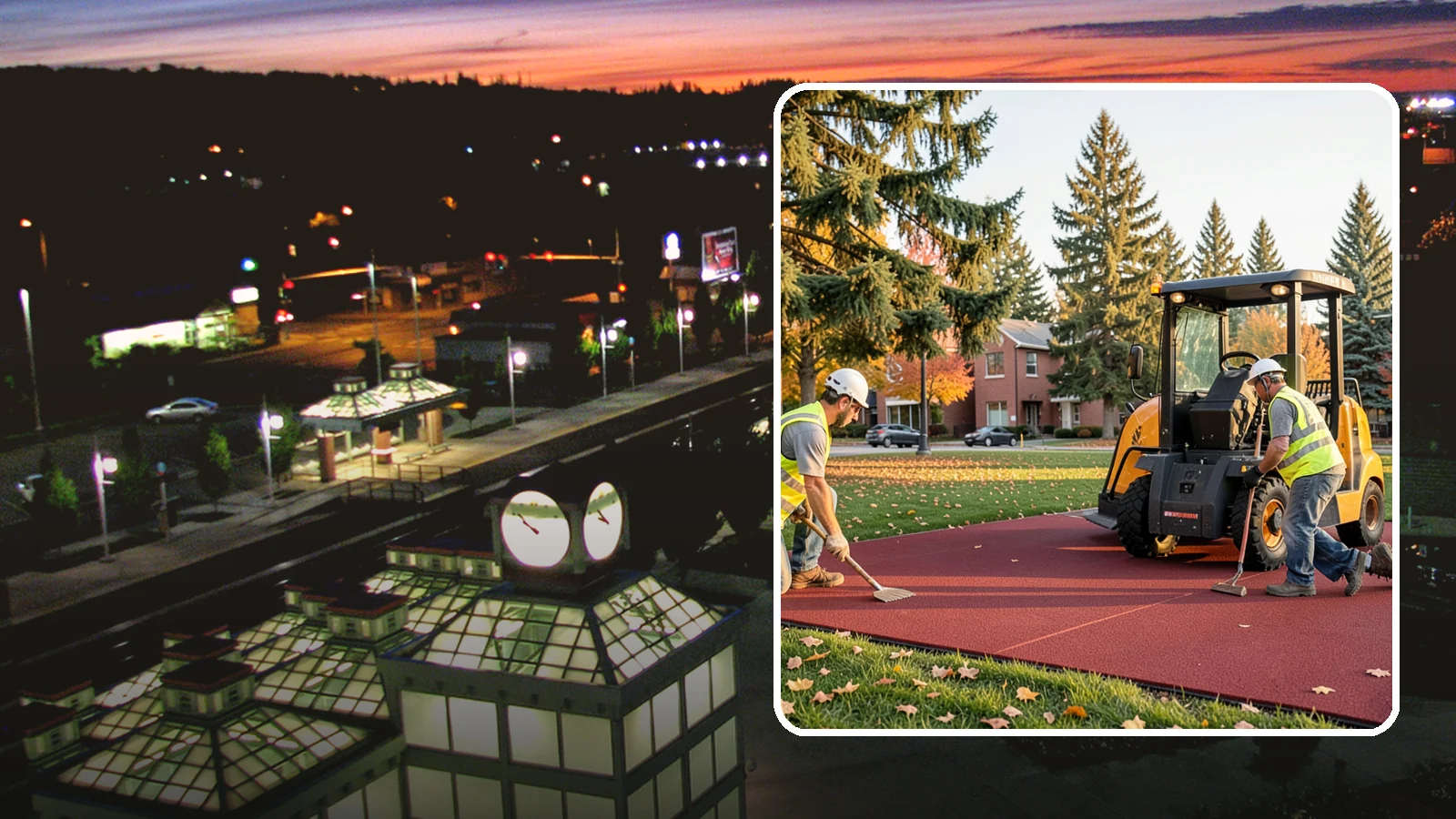 Rubber Surfacing Repair in Auburn, King County, WA - Repair of worn or damaged rubber safety surfacing to restore impact attenuation and eliminate trip hazards.