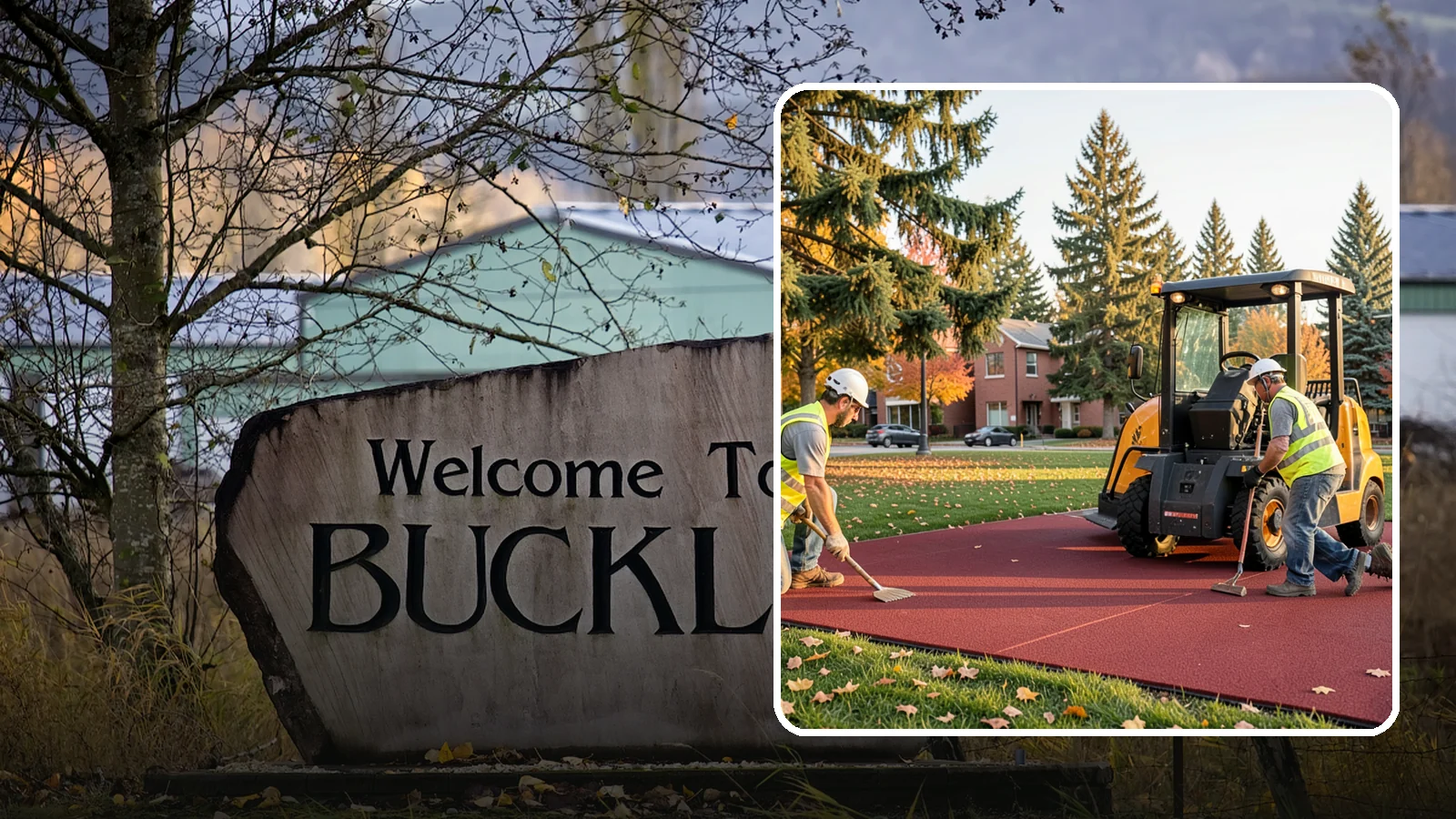 Rubber Surfacing Repair in Buckley, Pierce County, WA - Repair of worn or damaged rubber safety surfacing to restore impact attenuation and eliminate trip hazards.