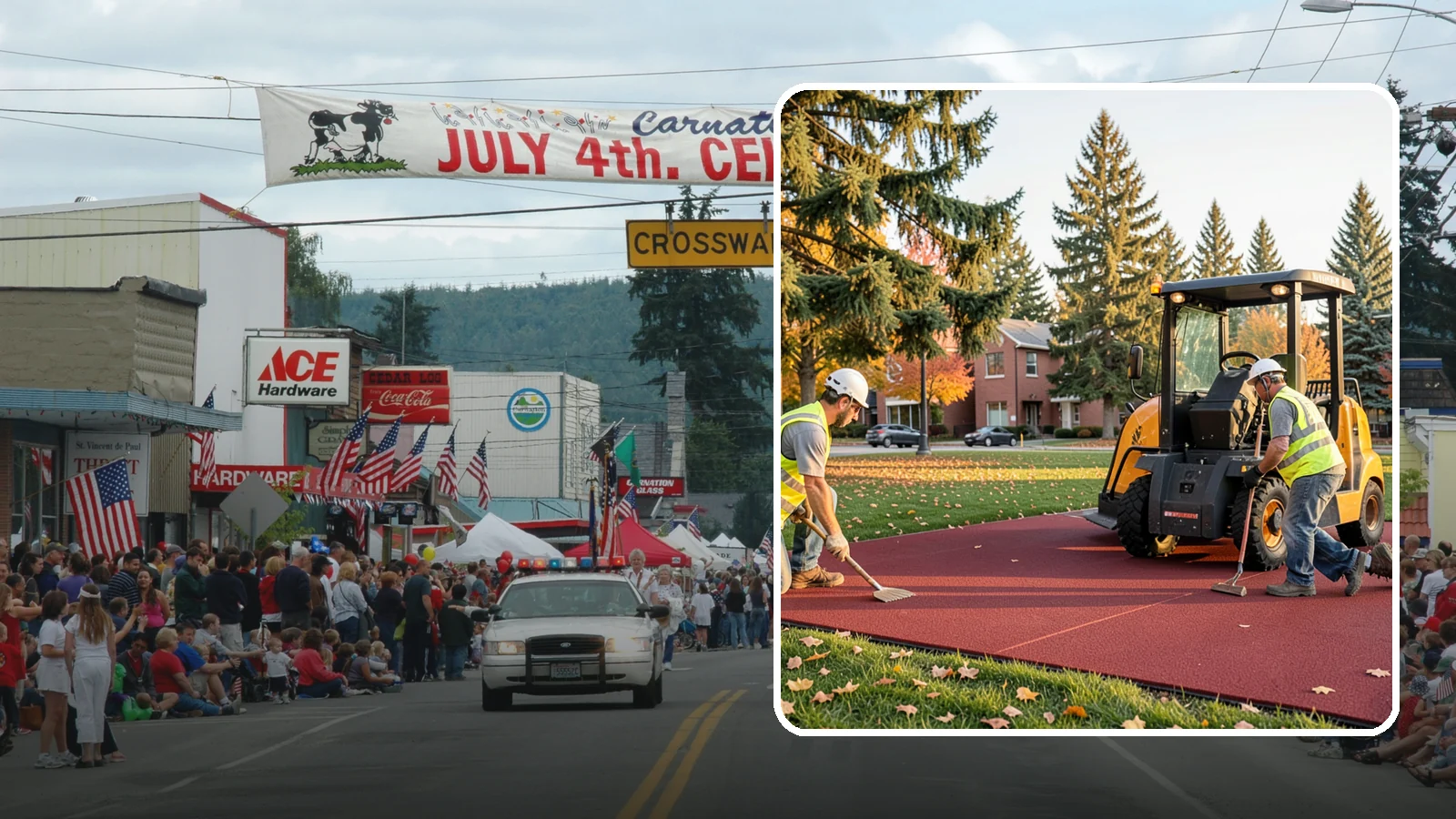 Rubber Surfacing Repair in Carnation, King County, WA - Repair of worn or damaged rubber safety surfacing to restore impact attenuation and eliminate trip hazards.