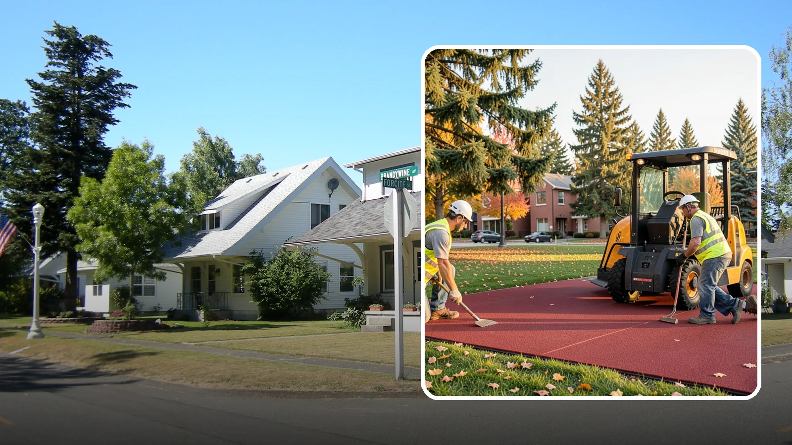 Rubber Surfacing Repair in DuPont, Pierce County, WA - Repair of worn or damaged rubber safety surfacing to restore impact attenuation and eliminate trip hazards.