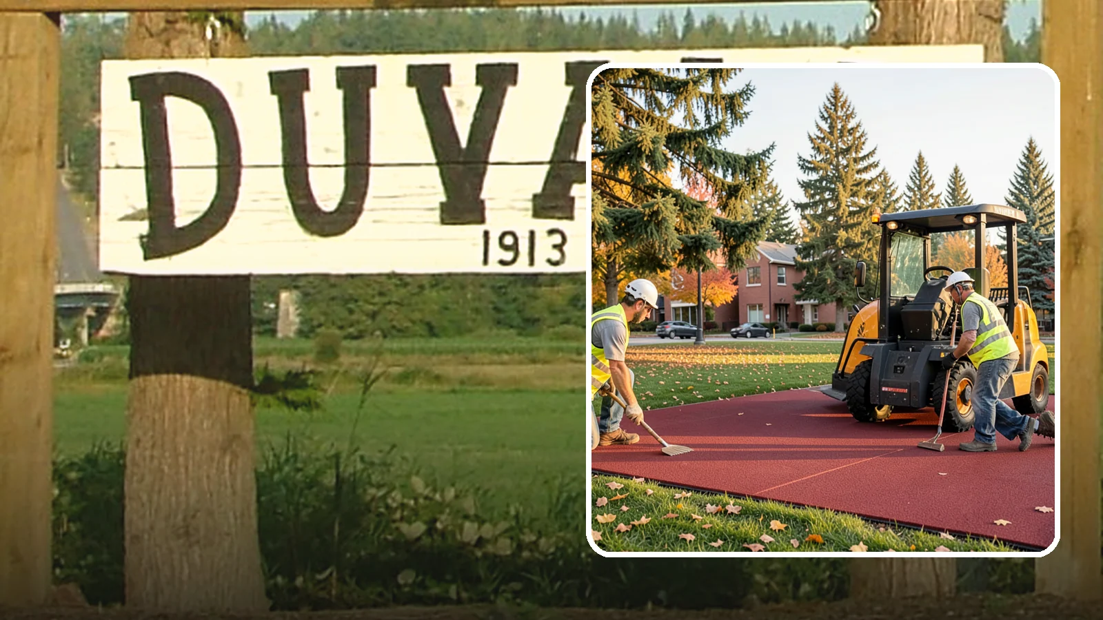 Rubber Surfacing Repair in Duvall, King County, WA - Repair of worn or damaged rubber safety surfacing to restore impact attenuation and eliminate trip hazards.