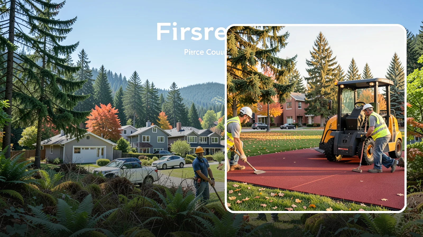 Rubber Surfacing Repair in Fircrest, Pierce County, WA - Repair of worn or damaged rubber safety surfacing to restore impact attenuation and eliminate trip hazards.