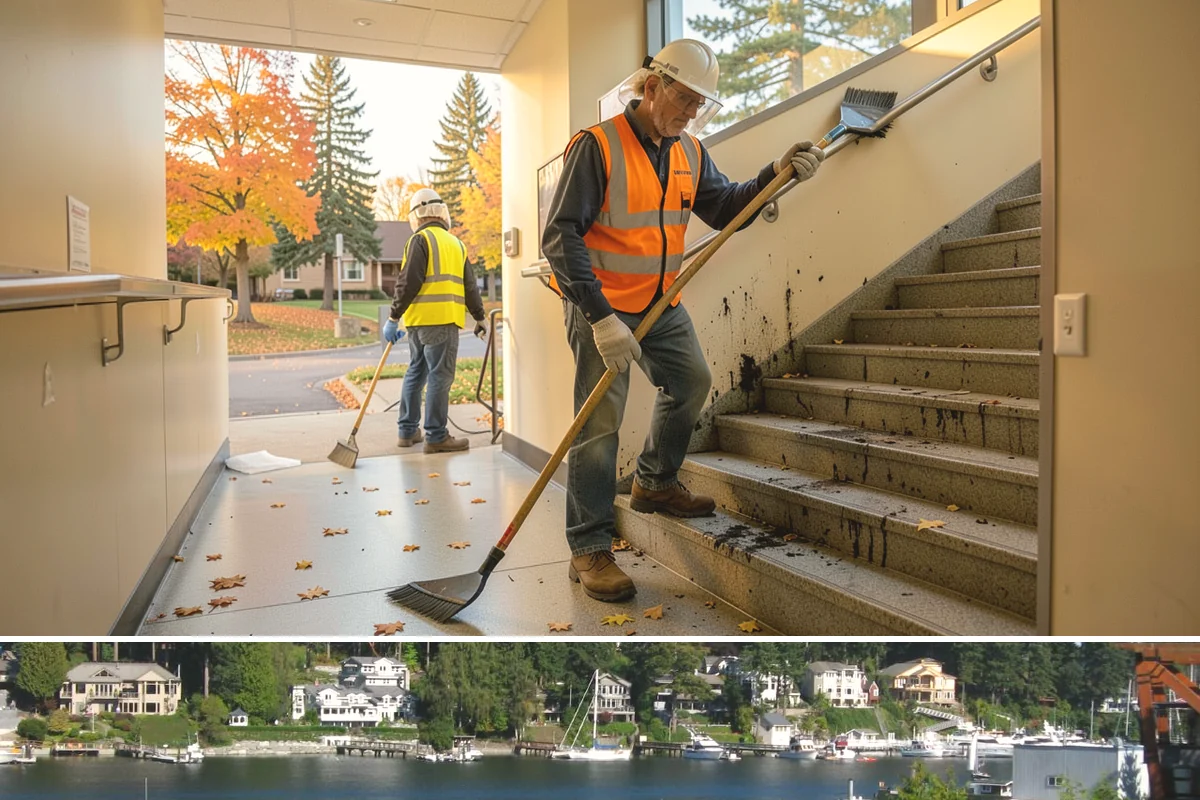 Rubber Surfacing Repair in Gig Harbor, Pierce County, WA - Rubber repairs cure best in dry, mild weather, making late spring through early fall the preferred window.