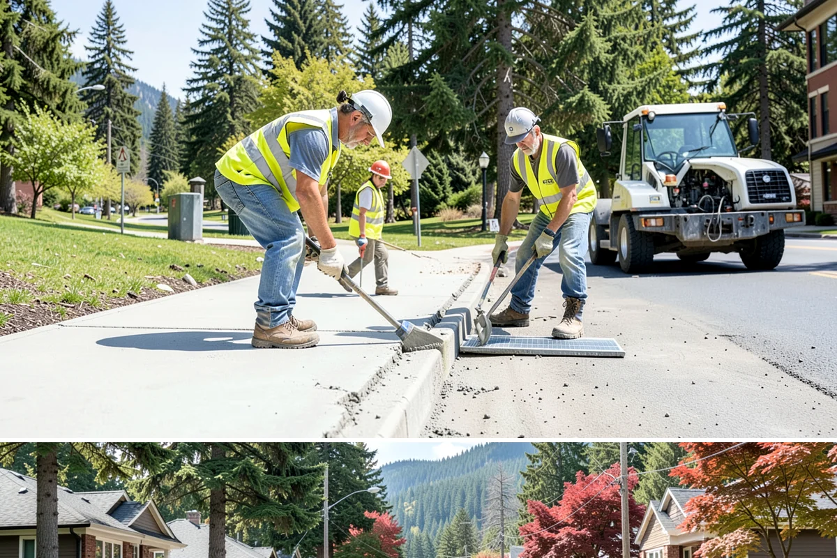 Rubber Surfacing Repair in Hunts Point, King County, WA - Rubber repairs cure best in dry, mild weather, making late spring through early fall the preferred window.