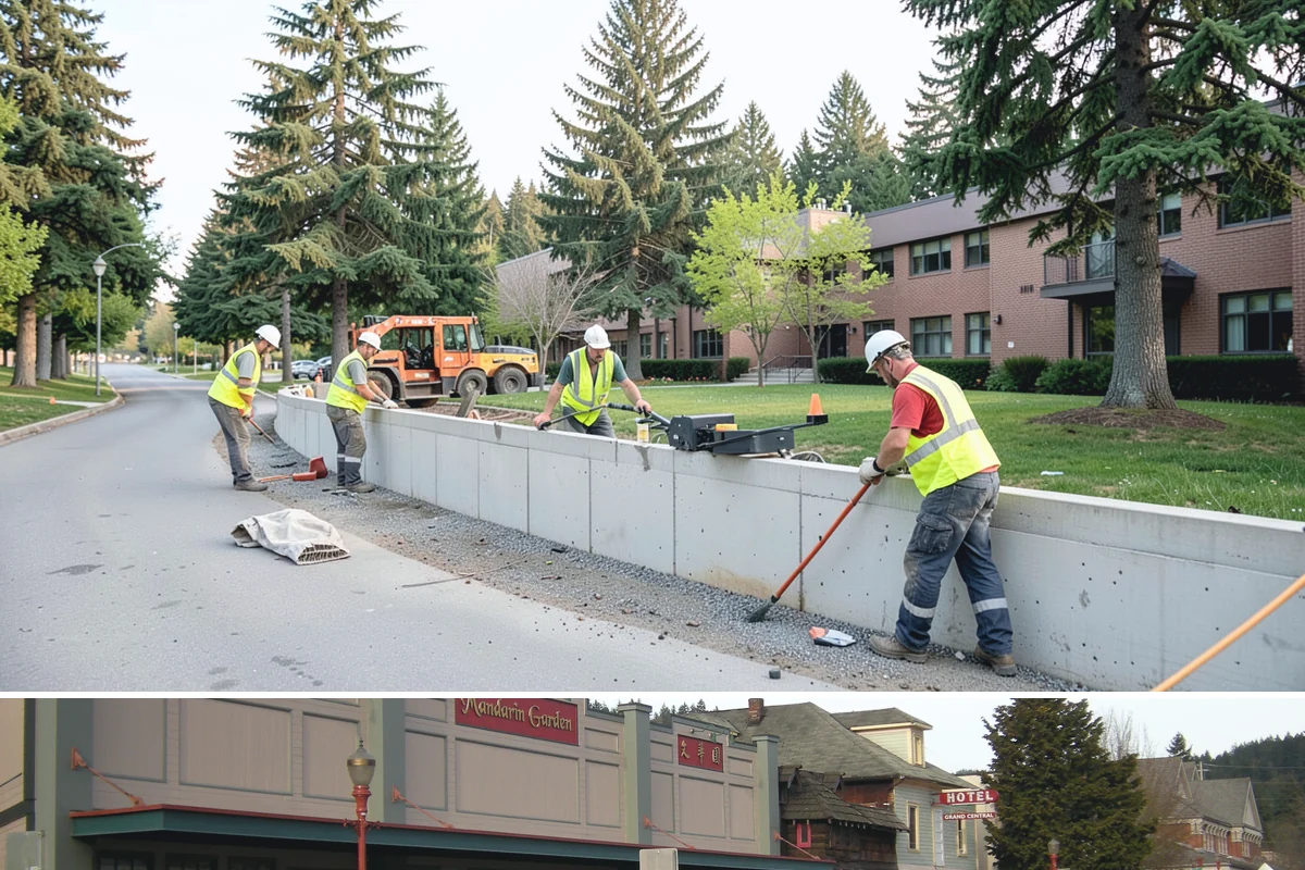 Rubber Surfacing Repair in Issaquah, King County, WA - Rubber repairs cure best in dry, mild weather, making late spring through early fall the preferred window.