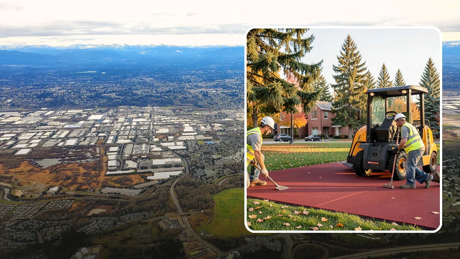 Rubber Surfacing Repair in Kent, King County, WA - Repair of worn or damaged rubber safety surfacing to restore impact attenuation and eliminate trip hazards.