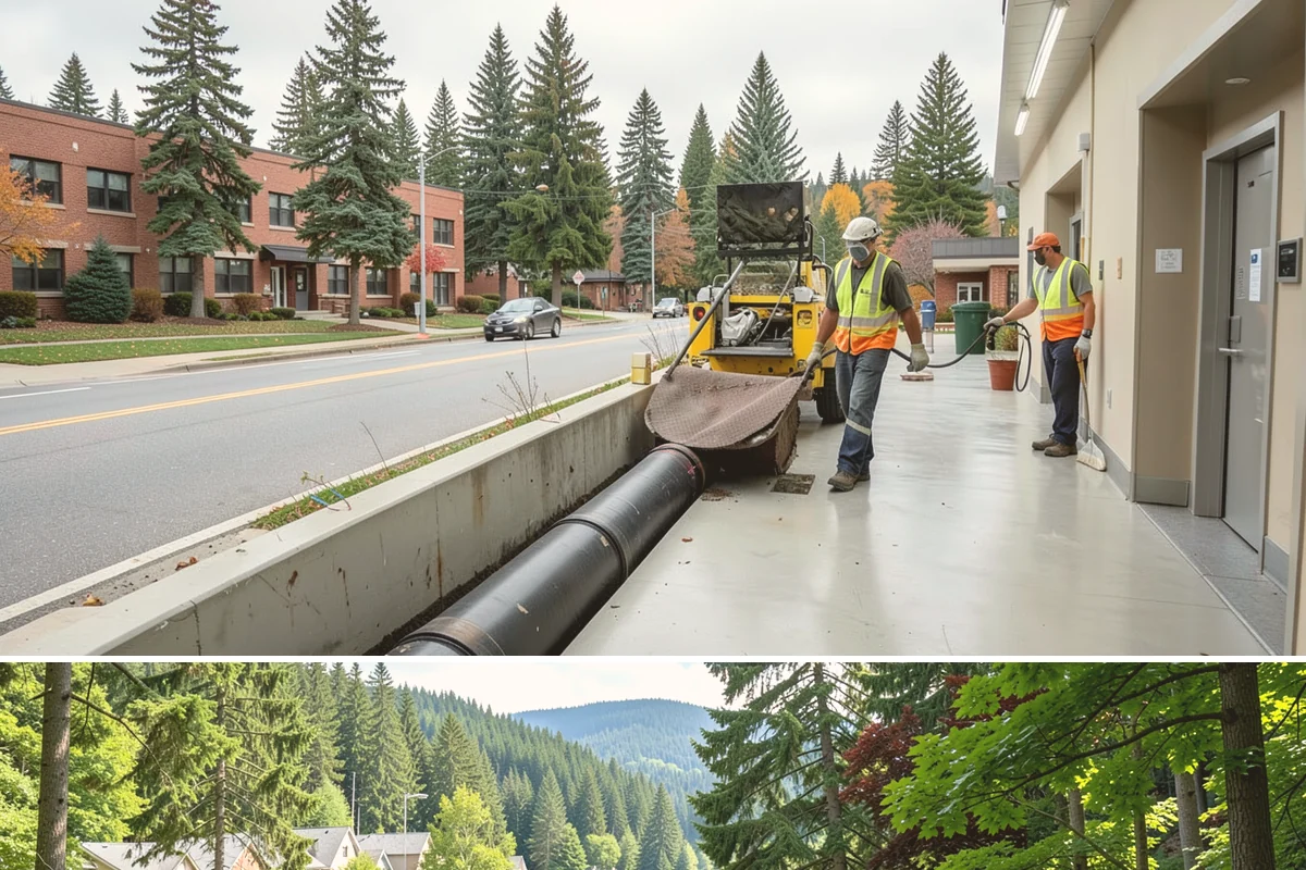 Rubber Surfacing Repair in Lake Forest Park, King County, WA - Rubber repairs cure best in dry, mild weather, making late spring through early fall the preferred window.