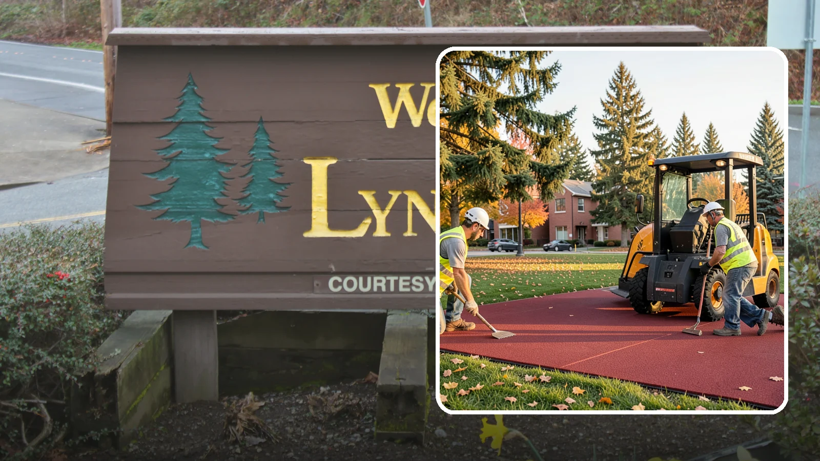 Rubber Surfacing Repair in Lynnwood, Snohomish County, WA - Repair of worn or damaged rubber safety surfacing to restore impact attenuation and eliminate trip hazards.