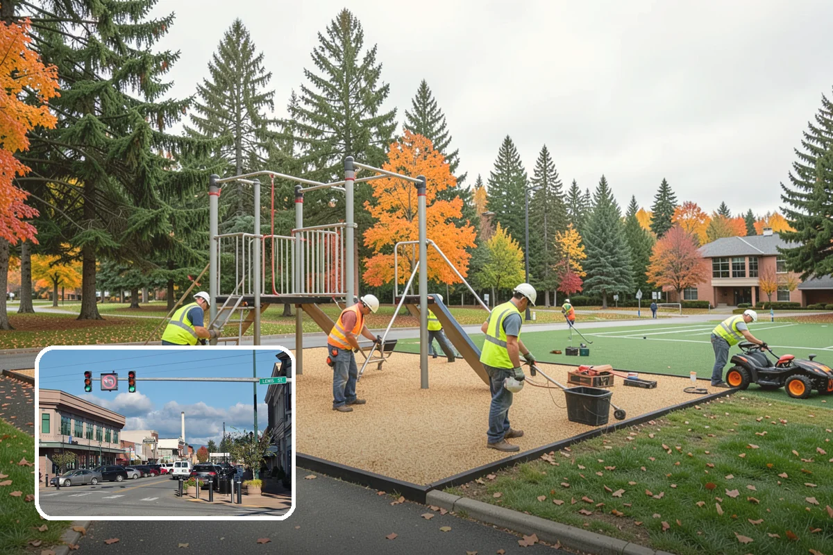 Rubber Surfacing Repair in Monroe, Snohomish County, WA - Restores impact attenuation at worn and damaged areas