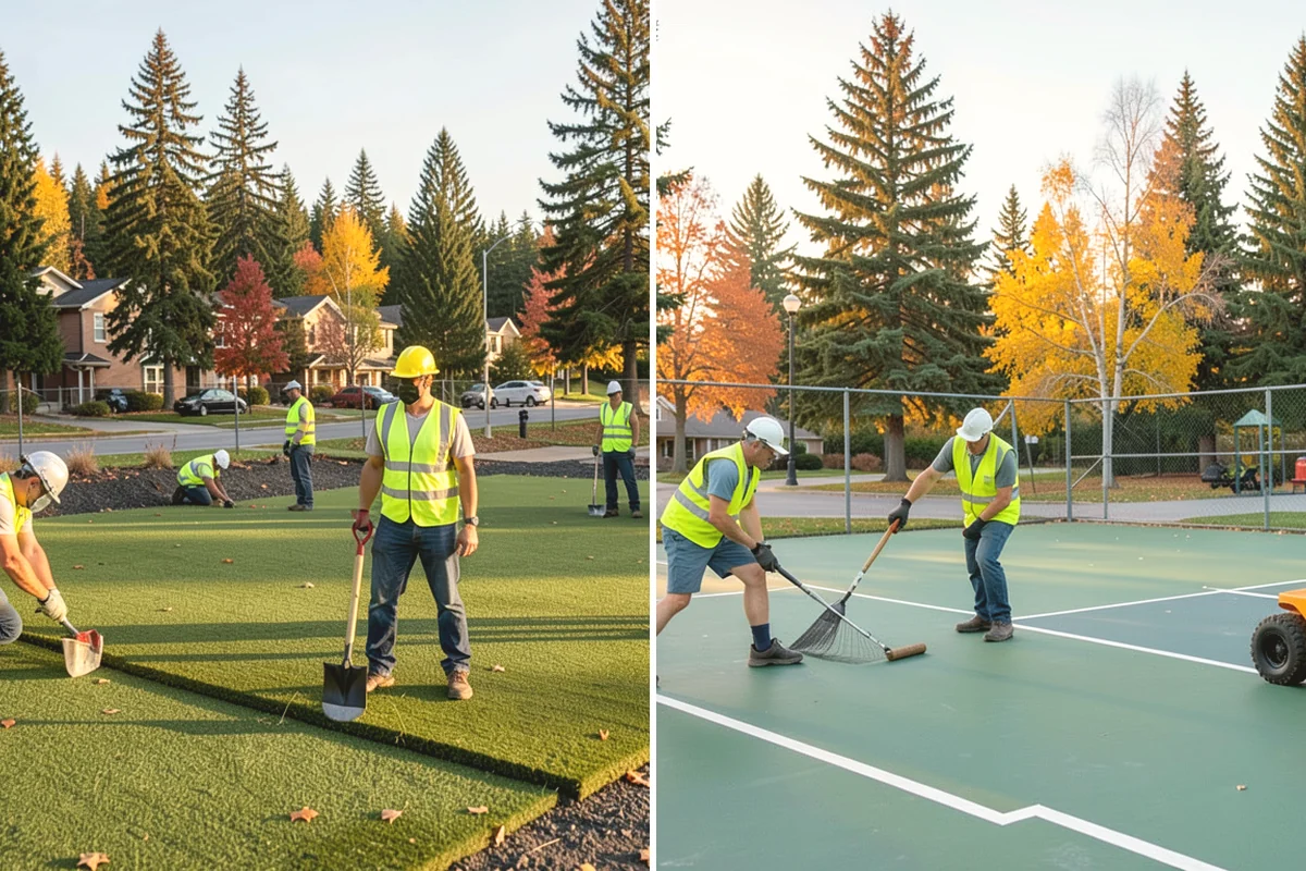 Rubber Surfacing Repair in Monroe, Snohomish County, WA - Inspect and mark failed or worn surfacing sections