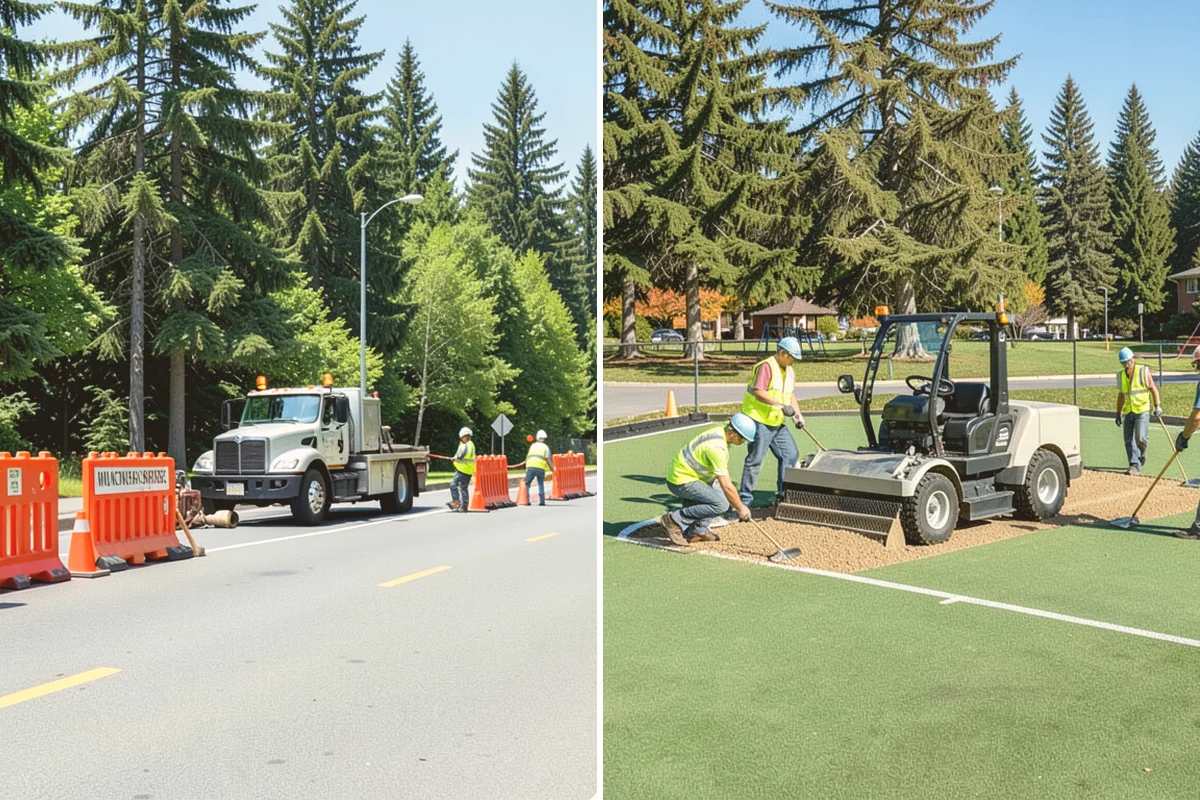 Rubber Surfacing Repair in Mount Vernon, Skagit County, WA - Inspect and mark failed or worn surfacing sections