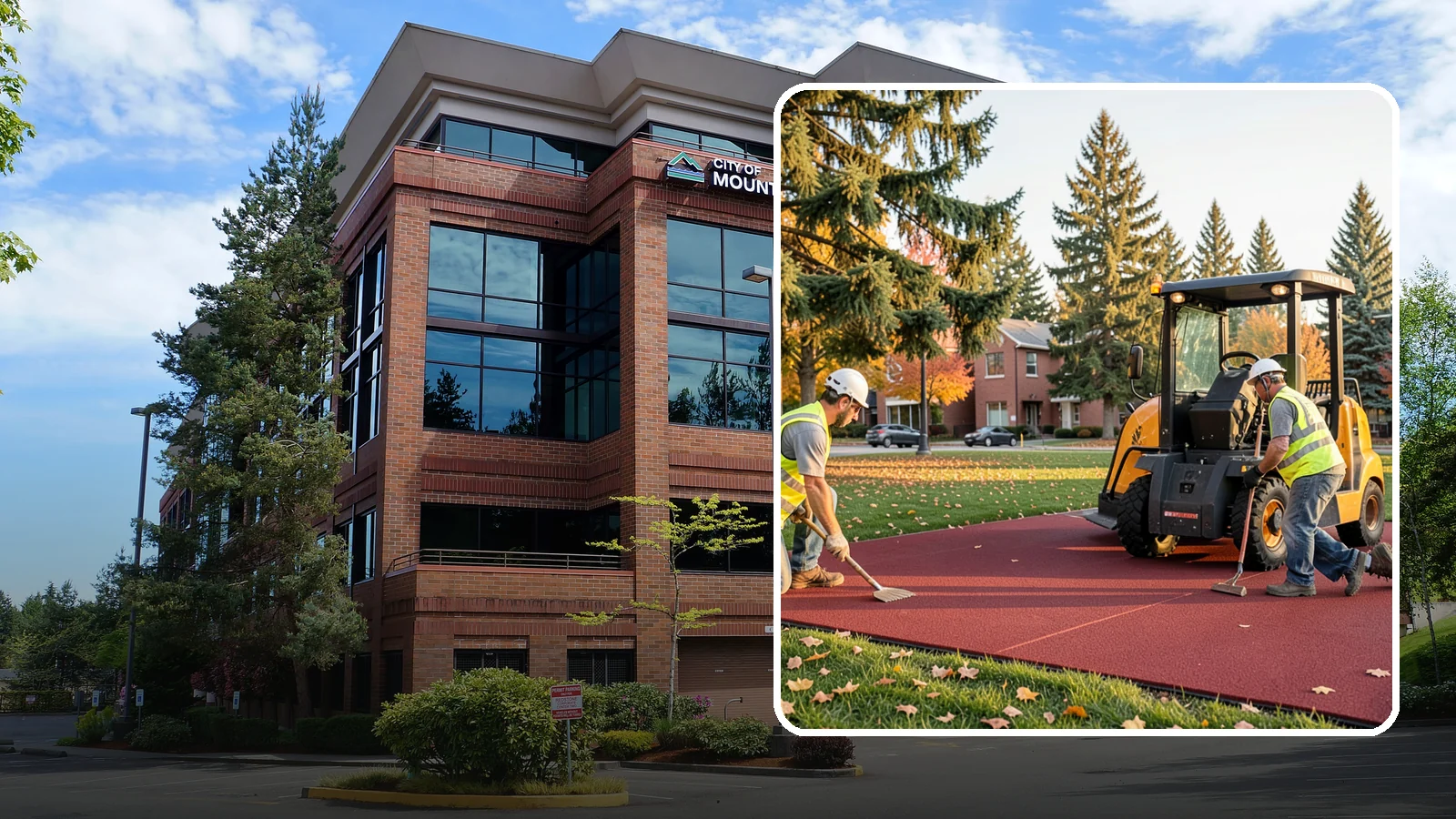 Rubber Surfacing Repair in Mountlake Terrace, Snohomish County, WA - Repair of worn or damaged rubber safety surfacing to restore impact attenuation and eliminate trip hazards.