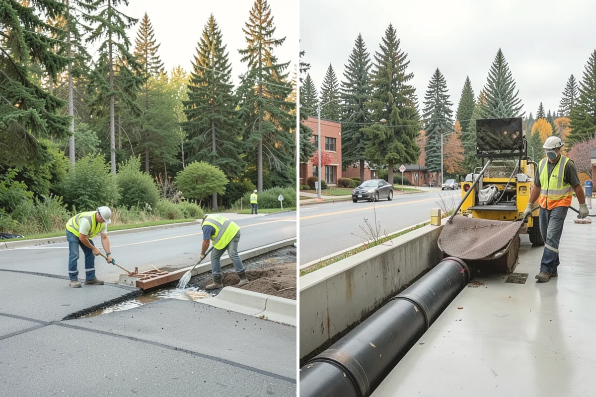 Rubber Surfacing Repair in Mountlake Terrace, Snohomish County, WA - Inspect and mark failed or worn surfacing sections