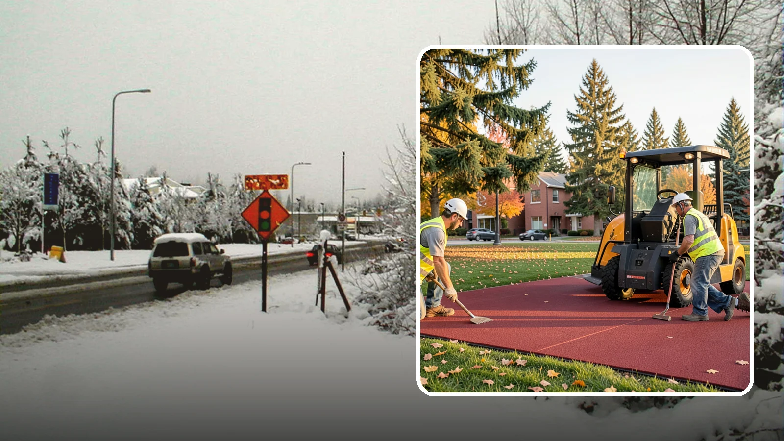 Rubber Surfacing Repair in Newcastle, King County, WA - Repair of worn or damaged rubber safety surfacing to restore impact attenuation and eliminate trip hazards.