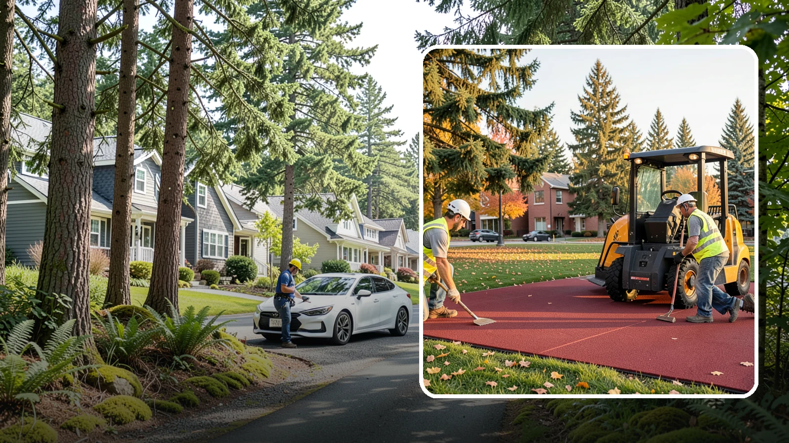 Rubber Surfacing Repair in Normandy Park, King County, WA - Repair of worn or damaged rubber safety surfacing to restore impact attenuation and eliminate trip hazards.