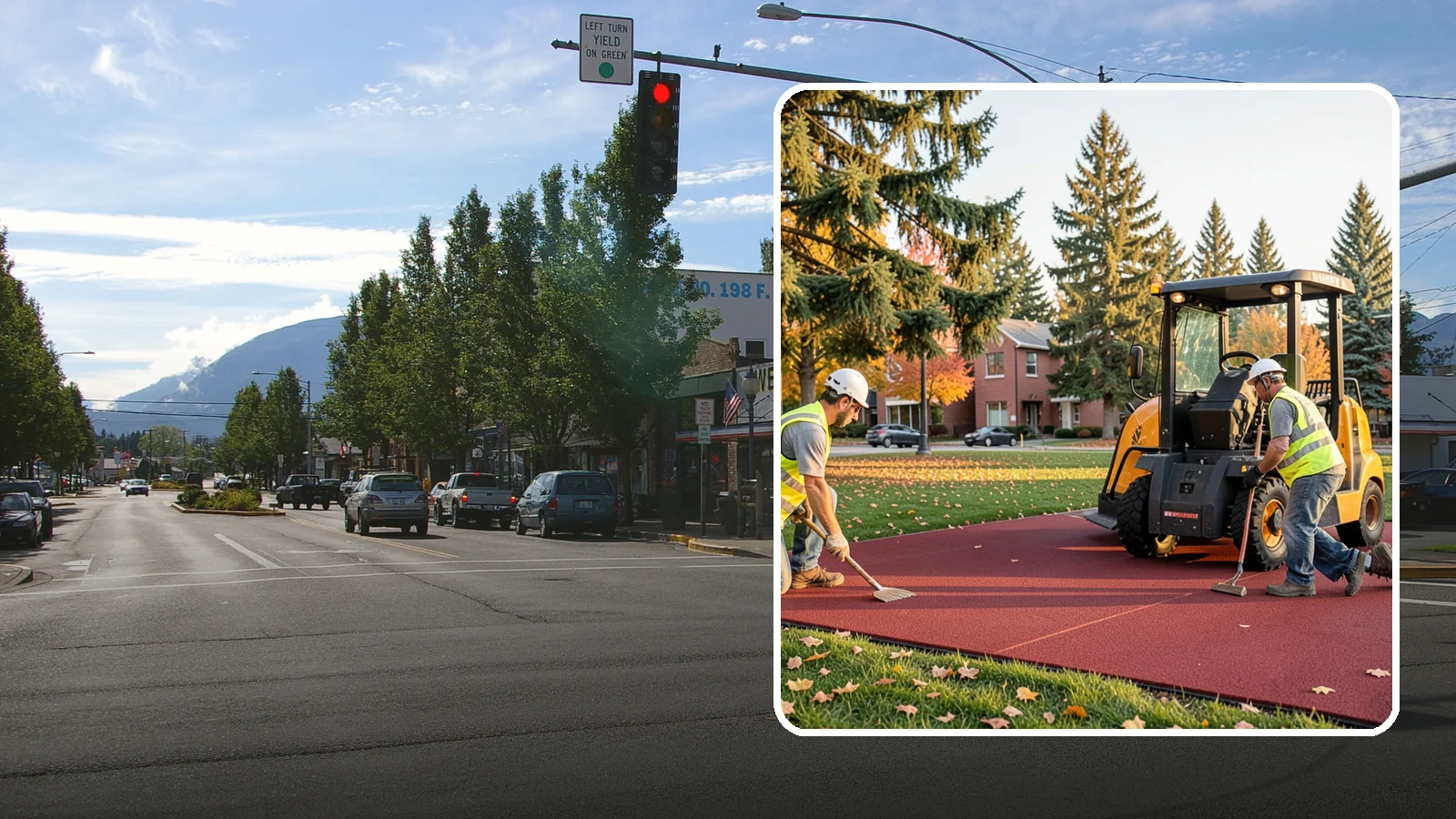 Rubber Surfacing Repair in North Bend, King County, WA - Repair of worn or damaged rubber safety surfacing to restore impact attenuation and eliminate trip hazards.
