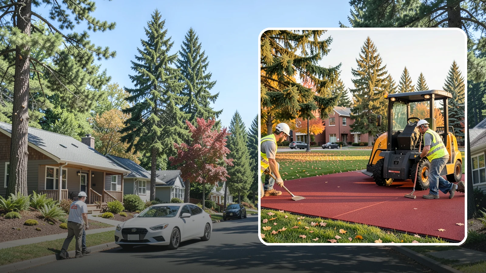 Rubber Surfacing Repair in Orting, Pierce County, WA - Repair of worn or damaged rubber safety surfacing to restore impact attenuation and eliminate trip hazards.