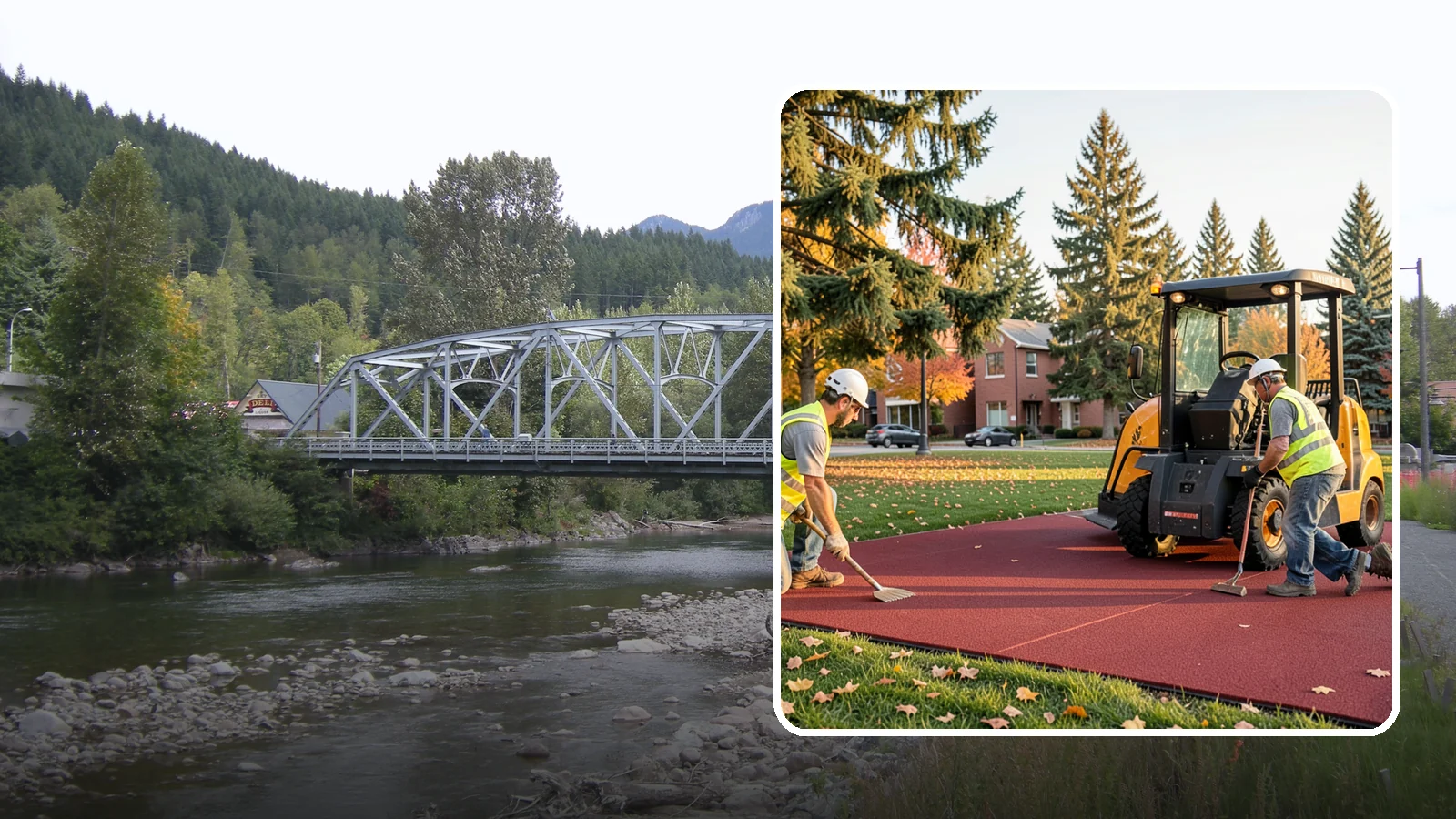 Rubber Surfacing Repair in Skykomish, King County, WA - Repair of worn or damaged rubber safety surfacing to restore impact attenuation and eliminate trip hazards.