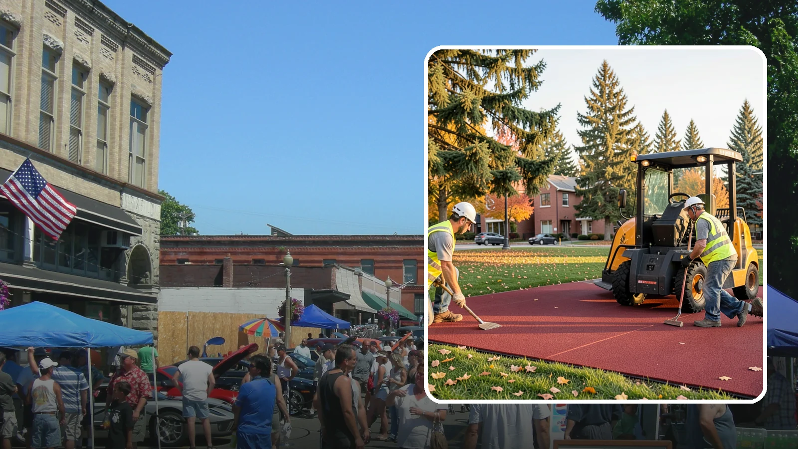 Rubber Surfacing Repair in Snohomish, Snohomish County, WA - Repair of worn or damaged rubber safety surfacing to restore impact attenuation and eliminate trip hazards.