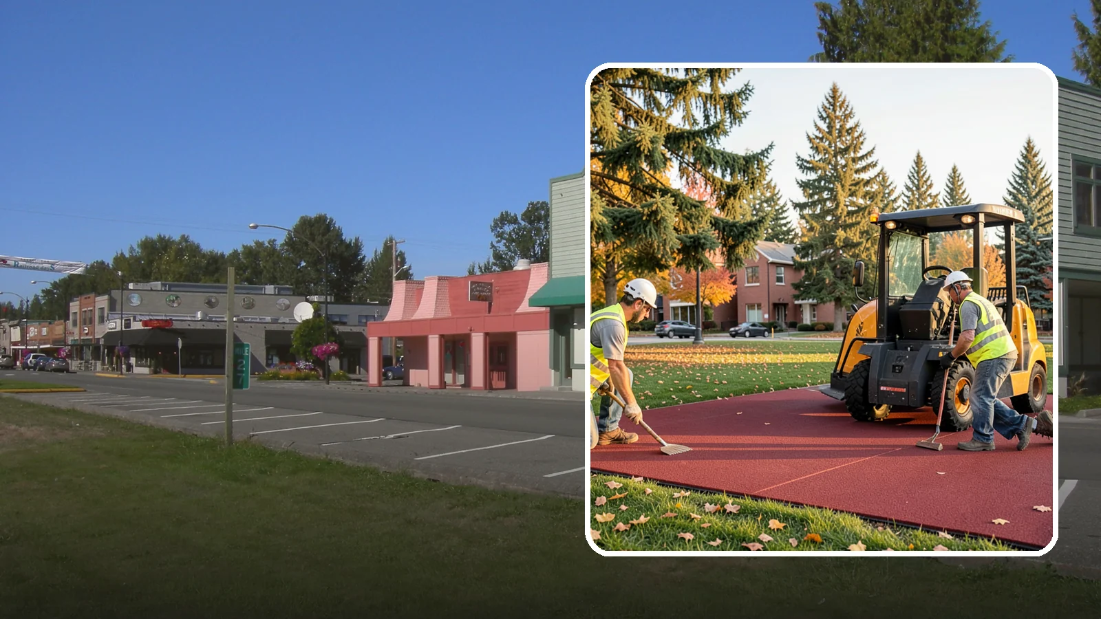 Rubber Surfacing Repair in Snoqualmie, King County, WA - Repair of worn or damaged rubber safety surfacing to restore impact attenuation and eliminate trip hazards.