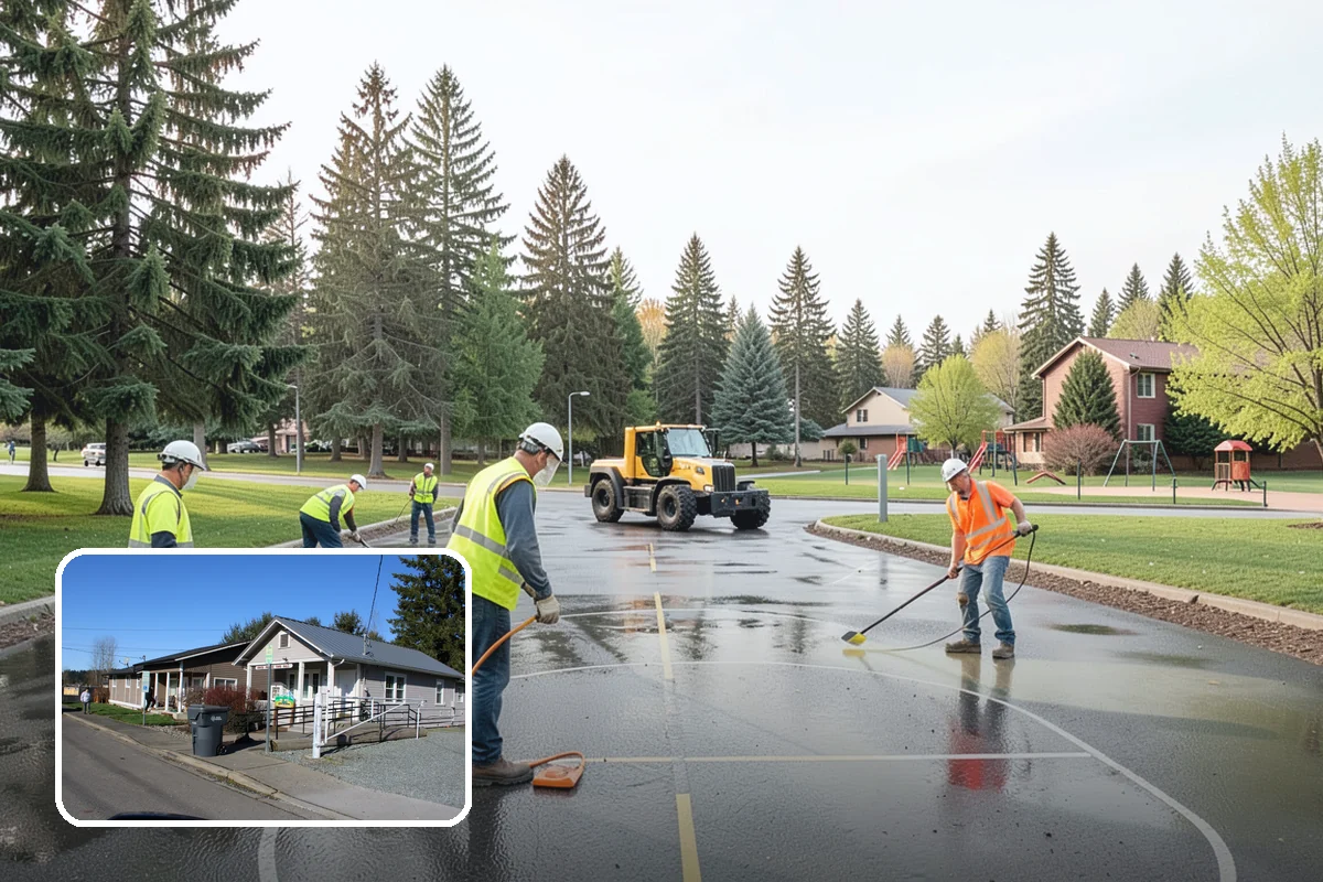 Rubber Surfacing Repair in South Prairie, Pierce County, WA - Restores impact attenuation at worn and damaged areas