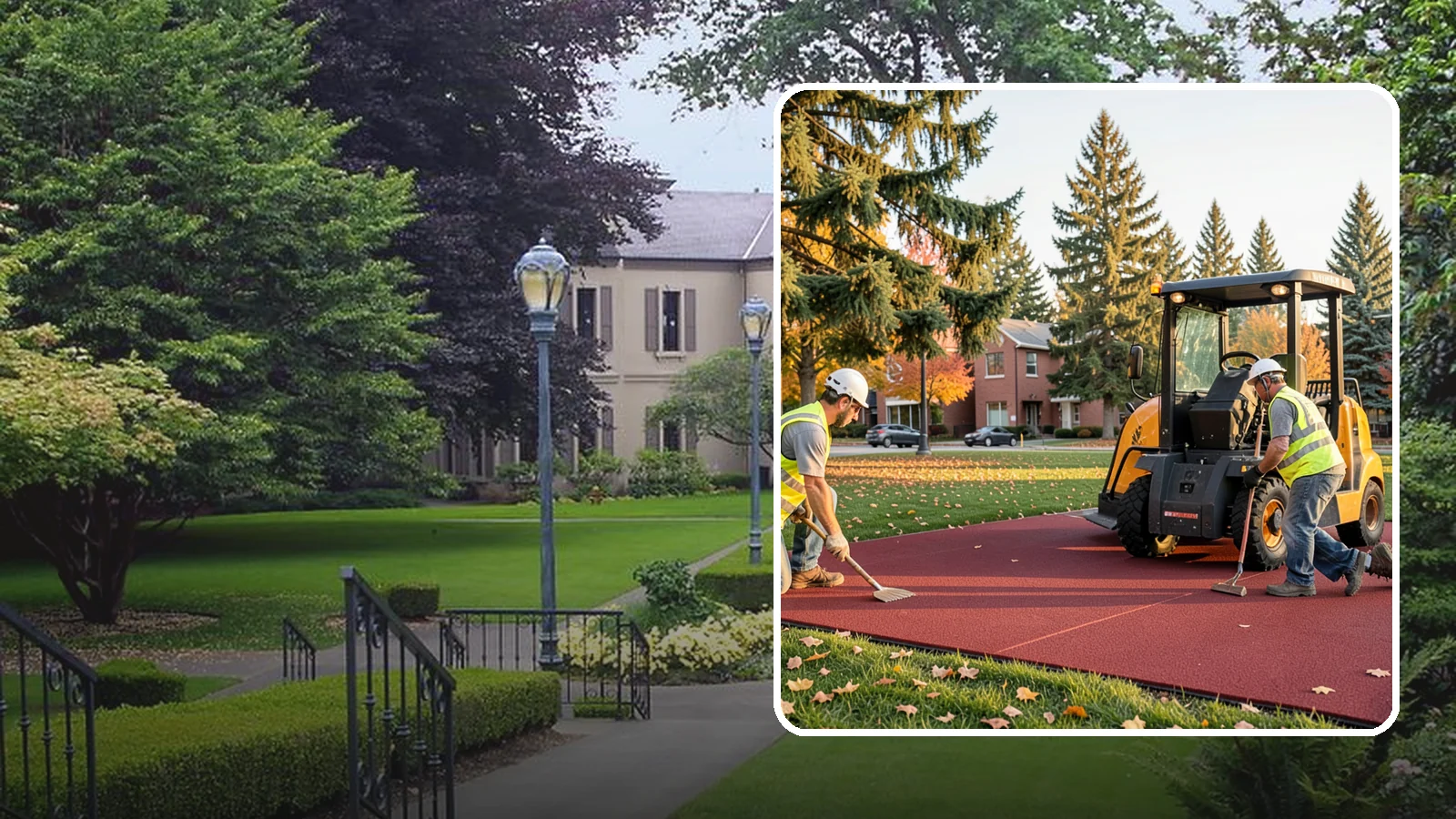Rubber Surfacing Repair in Woodinville, King County, WA - Repair of worn or damaged rubber safety surfacing to restore impact attenuation and eliminate trip hazards.