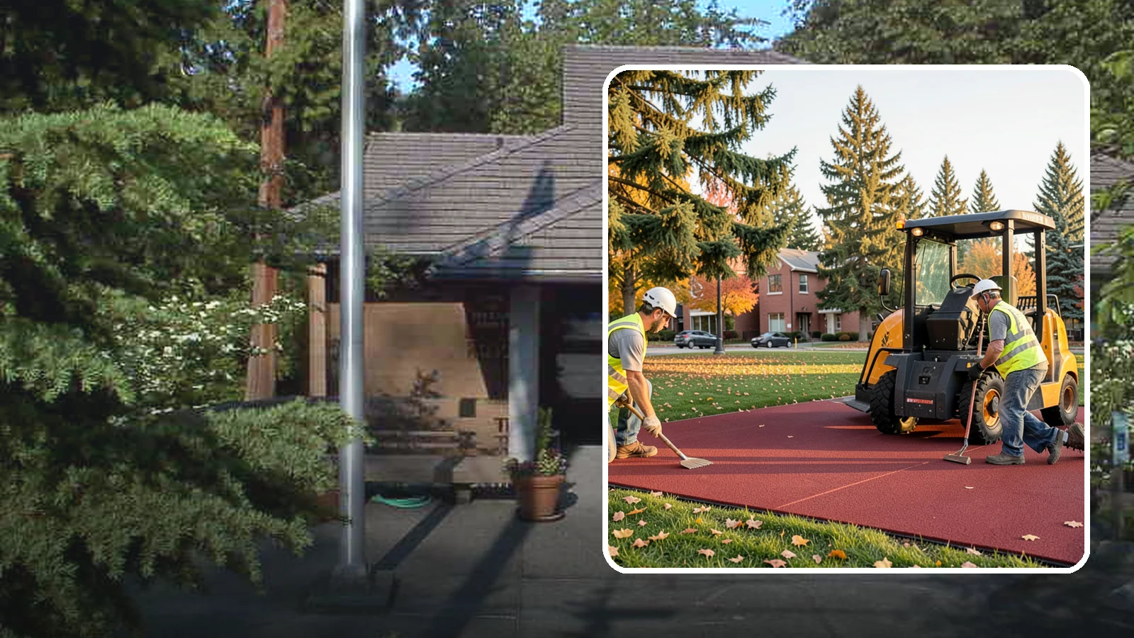 Rubber Surfacing Repair in Yarrow Point, King County, WA - Repair of worn or damaged rubber safety surfacing to restore impact attenuation and eliminate trip hazards.