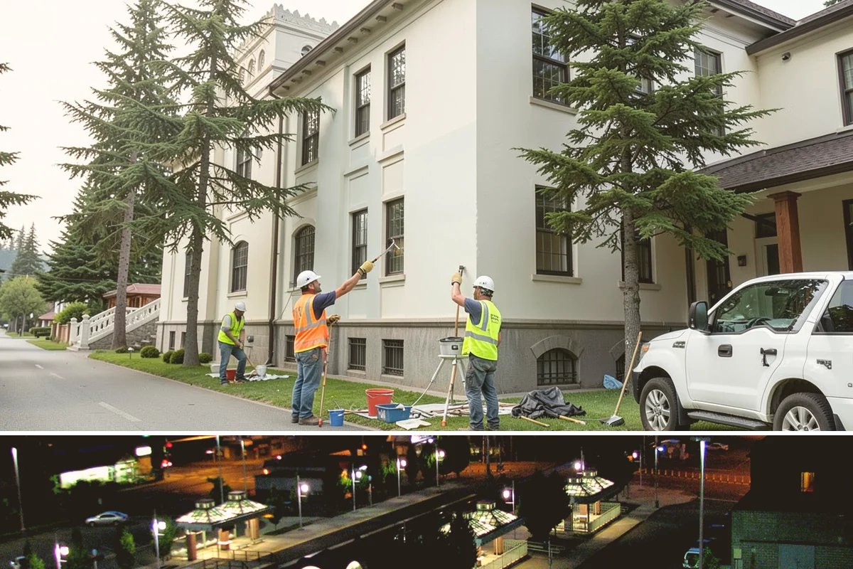 Running Track Maintenance in Auburn, King County, WA - Repairs and relining are scheduled in warm, dry weather when patch materials and coatings cure properly.
