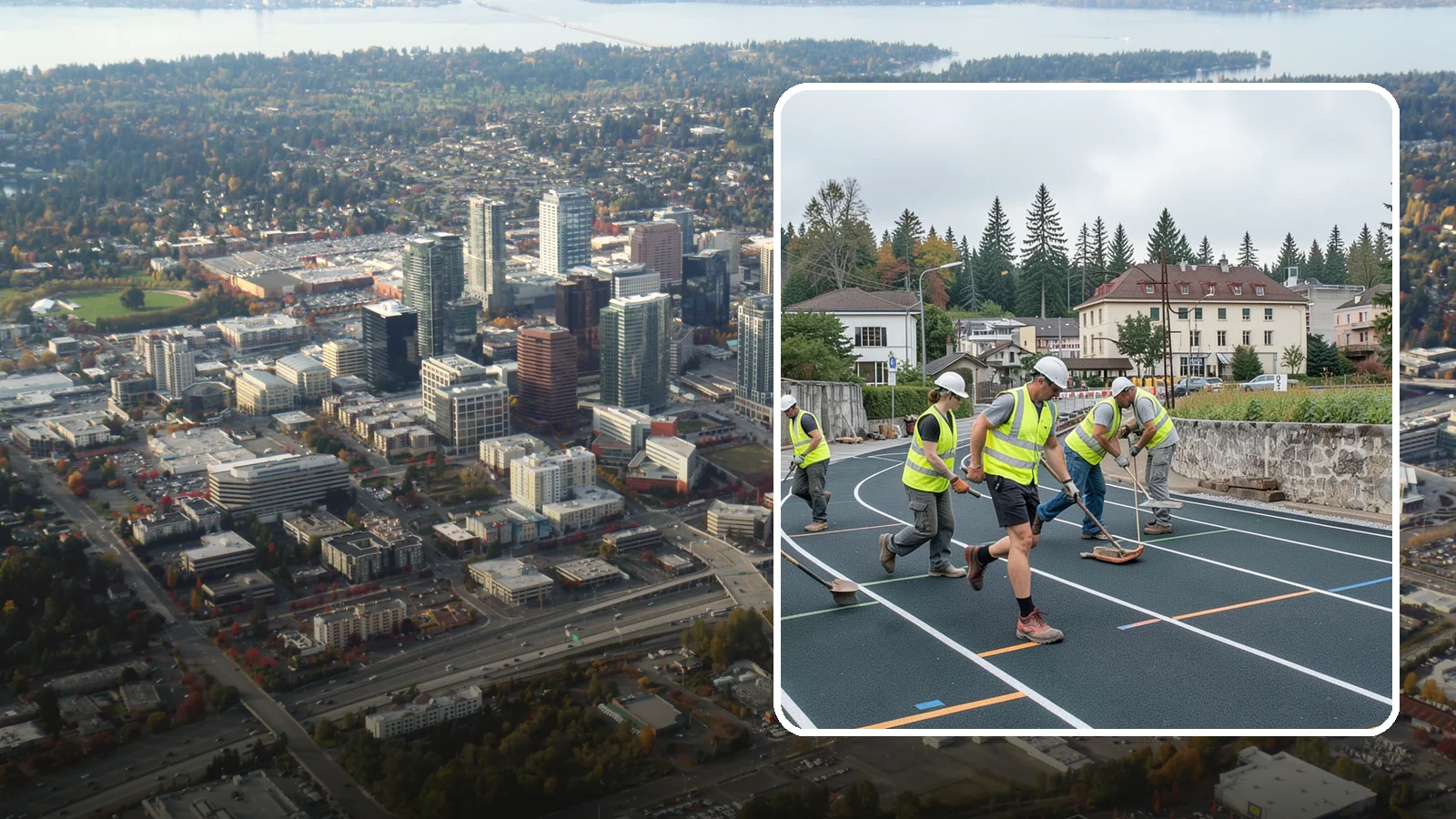 Running Track Maintenance in Bellevue, King County, WA - Maintenance and repair of running tracks to protect the surface, markings, and athlete safety.